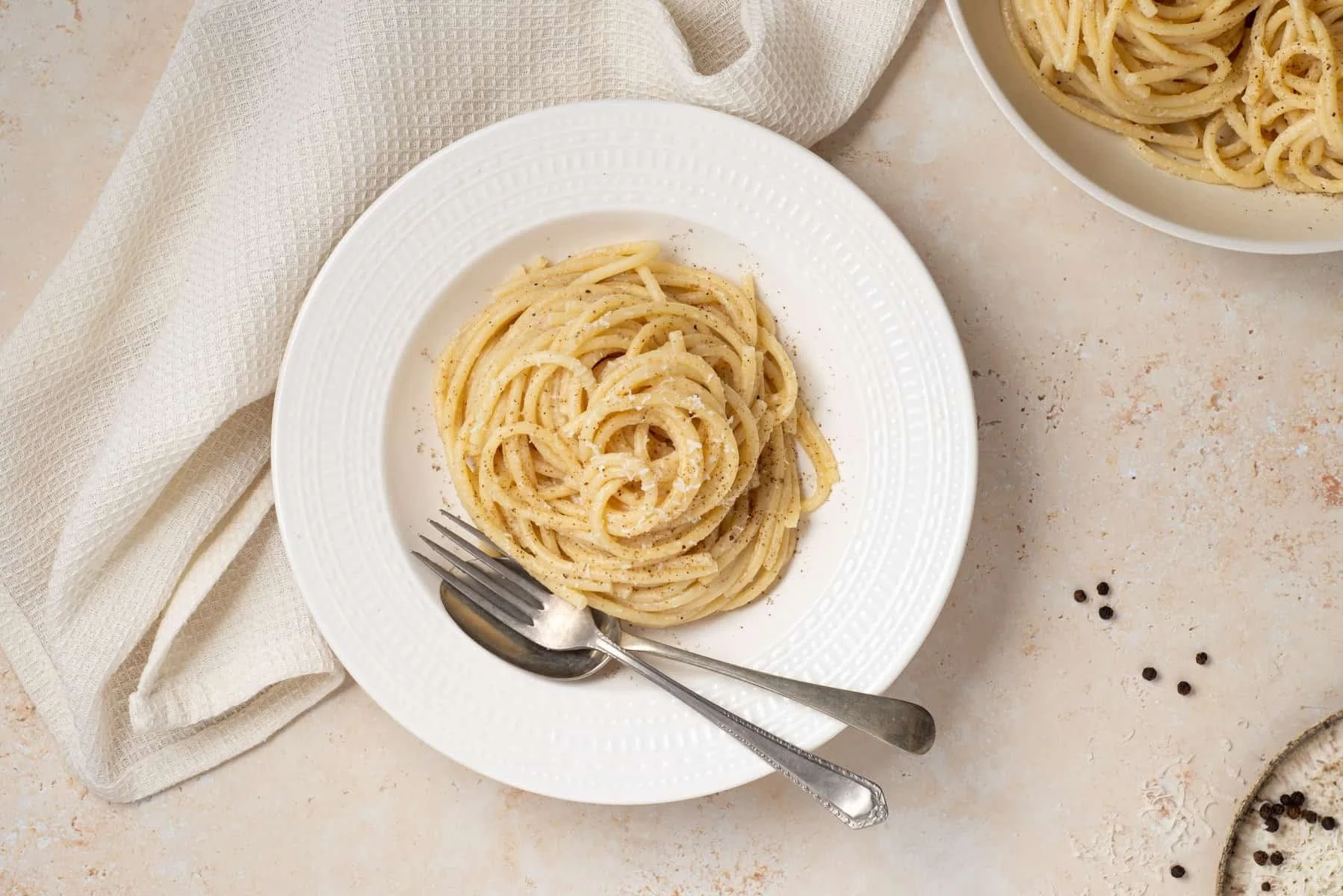 Authentic Pasta with Pecorino and Pepper