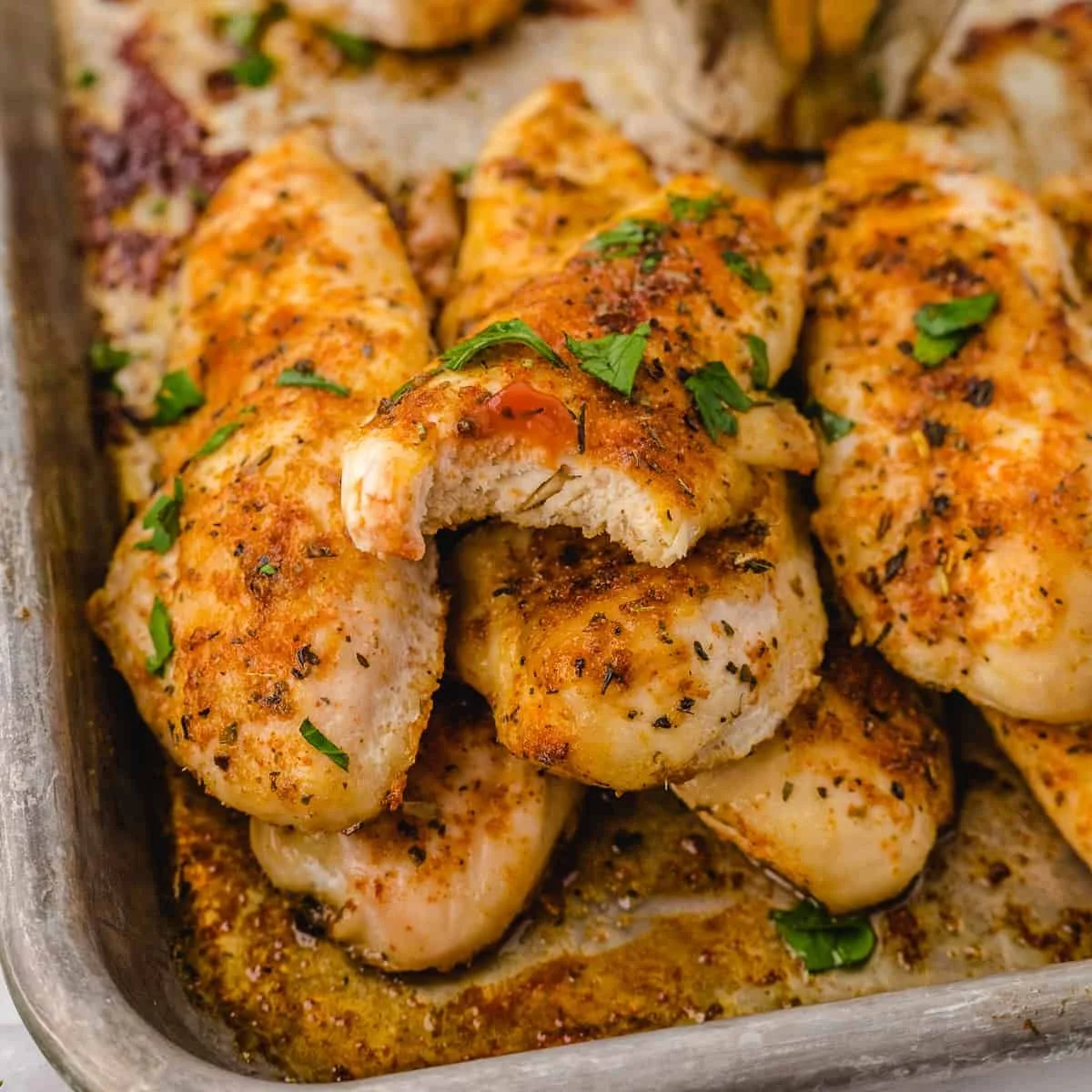 Breadless Oven Baked Chicken Tenderloins
