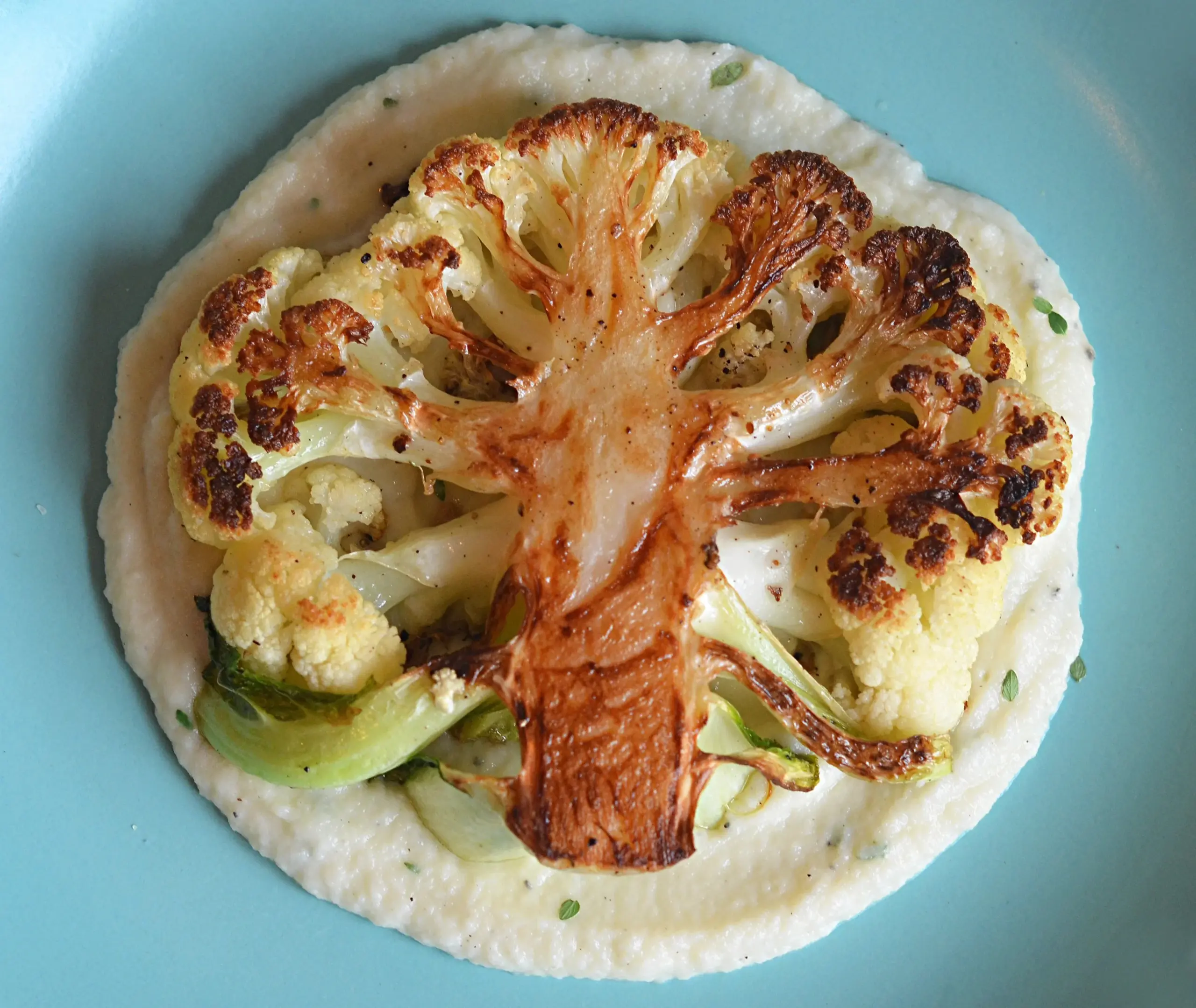 Cauliflower Steaks with Purée