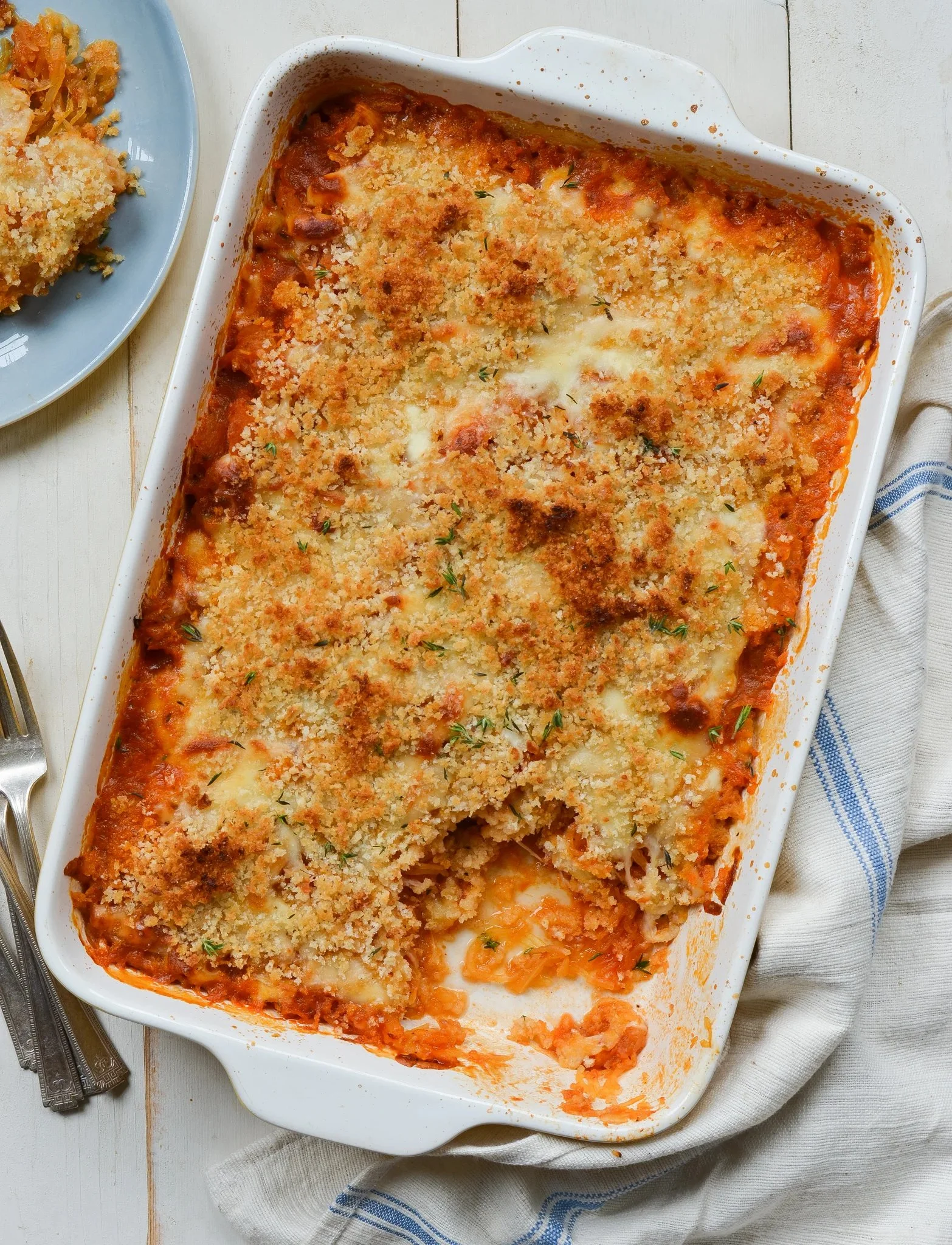 Cheesy Baked Spaghetti Squash with Marinara