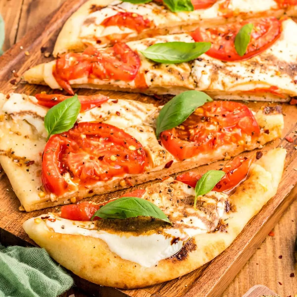 Cheesy Margherita Flatbread