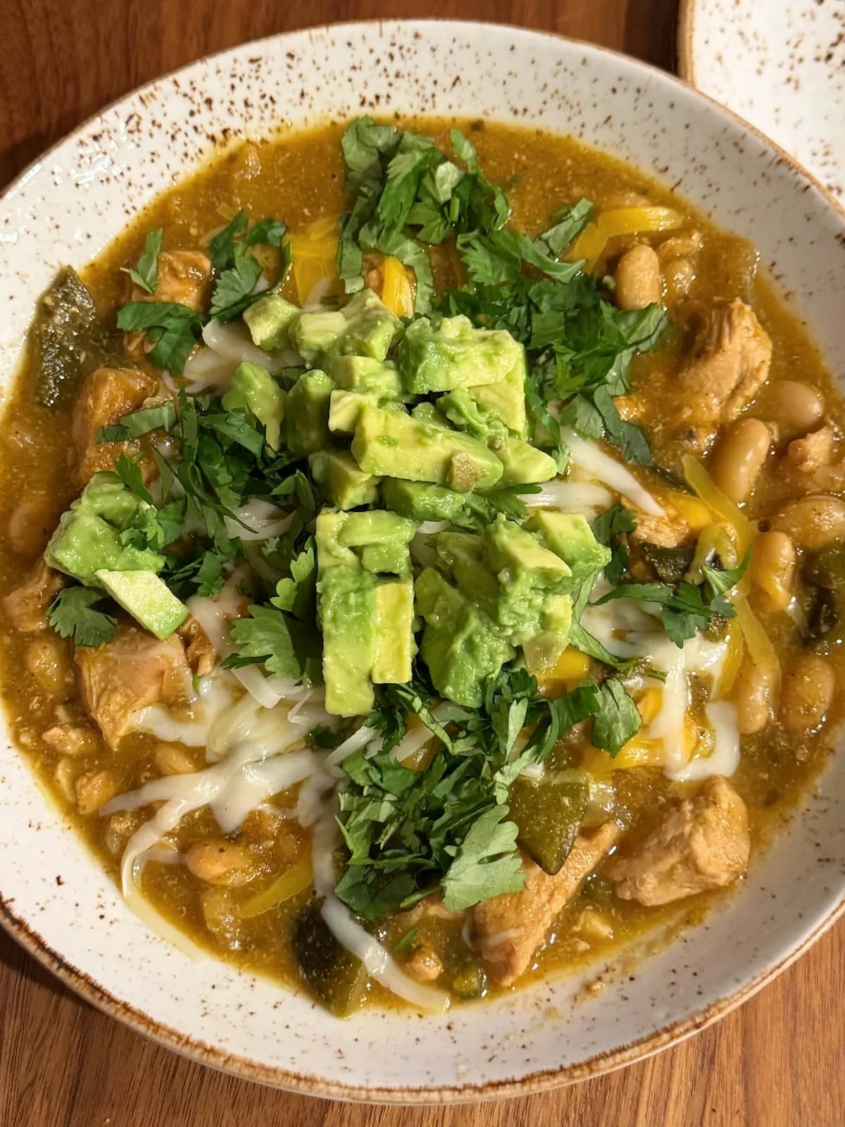 Chili Verde Chicken with Avocado