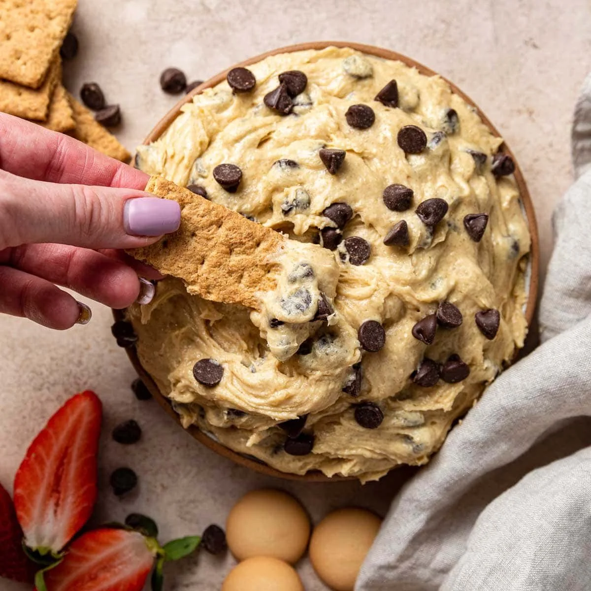 Cookie Dough Dip with Chocolate Chips