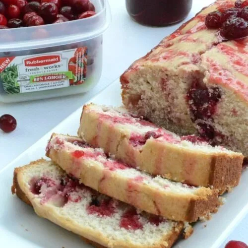 Cranberry Cream Cheese Pound Cake Giveaway