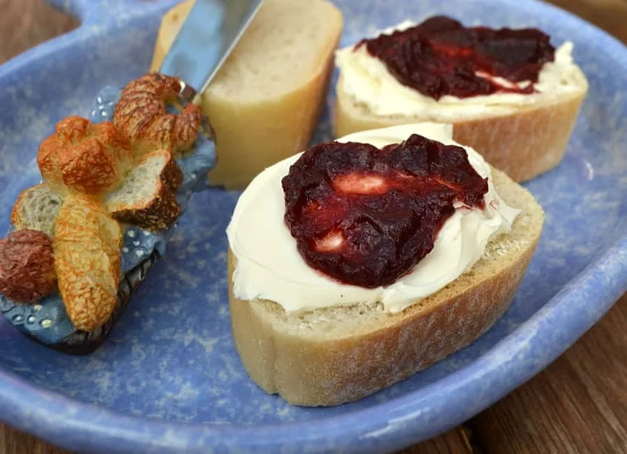 Delicious cranberry-infused butter spread on toast