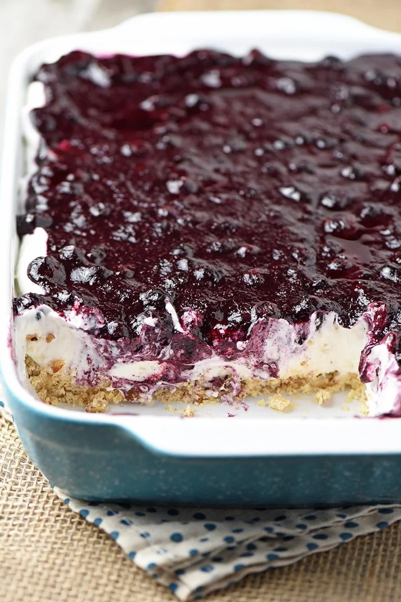 Creamy No-Bake Blueberry Dessert