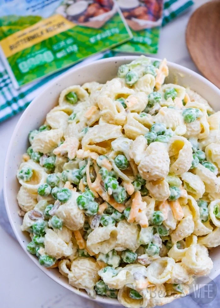 Creamy Ranch Pea Pasta Salad Recipe