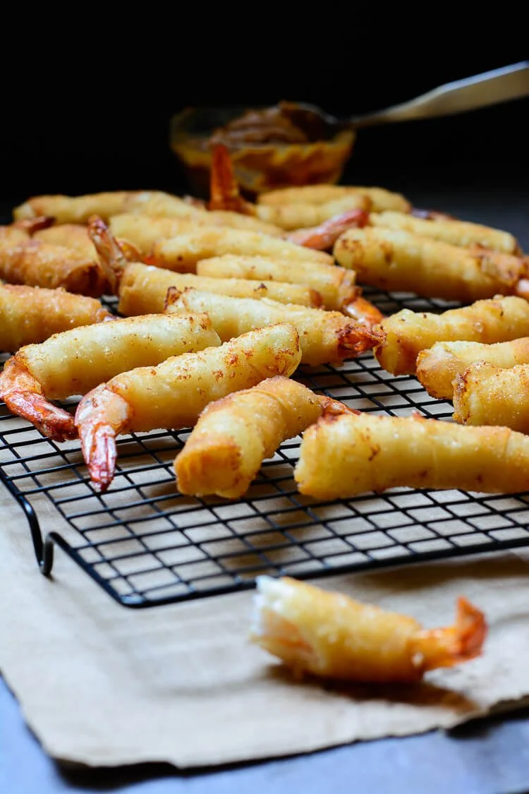 Crispy Fried Firecracker Shrimp Rolls
