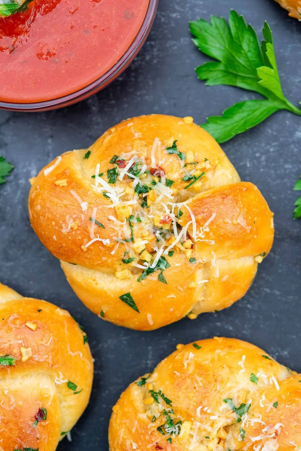 Garlic-Infused Sourdough Knots