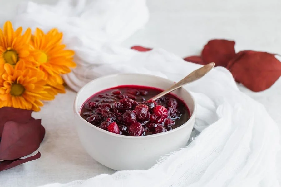 Keto Vanilla Cranberry Sauce Sugar Free