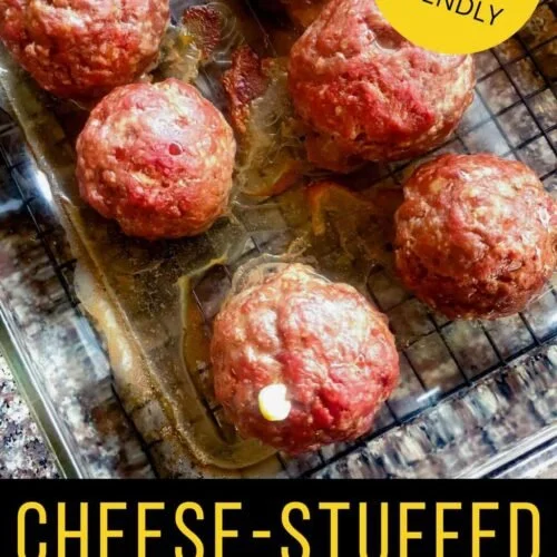 Mozzarella-stuffed meatballs in a savory sauce