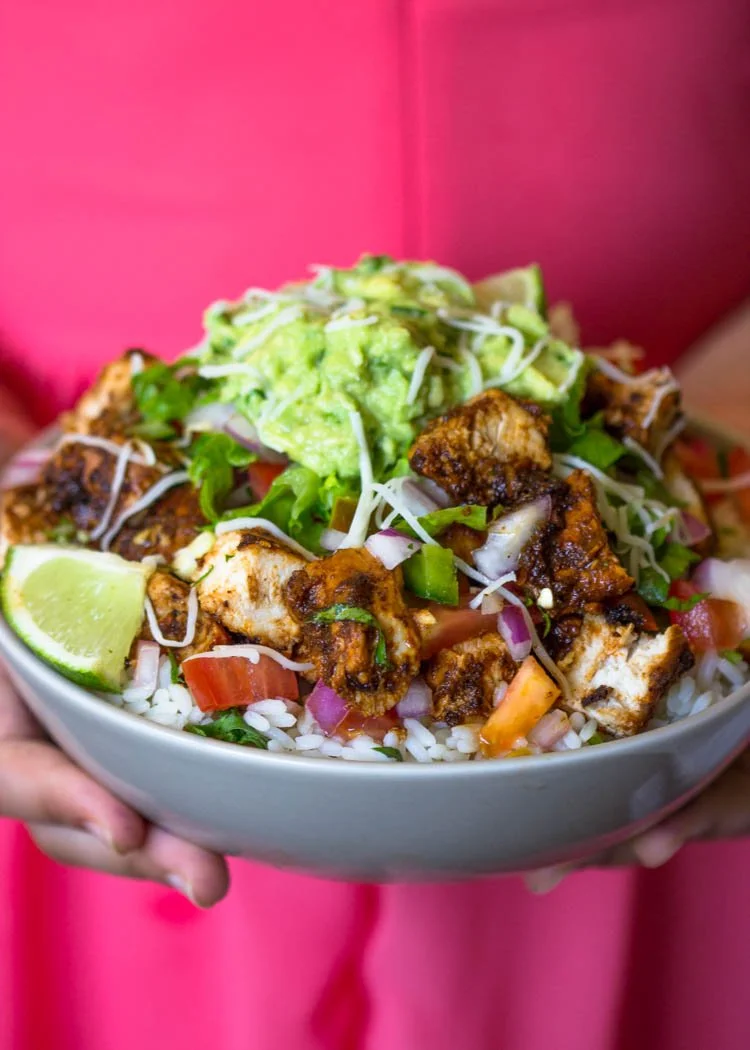 Qdoba Inspired Chicken Burrito Bowls
