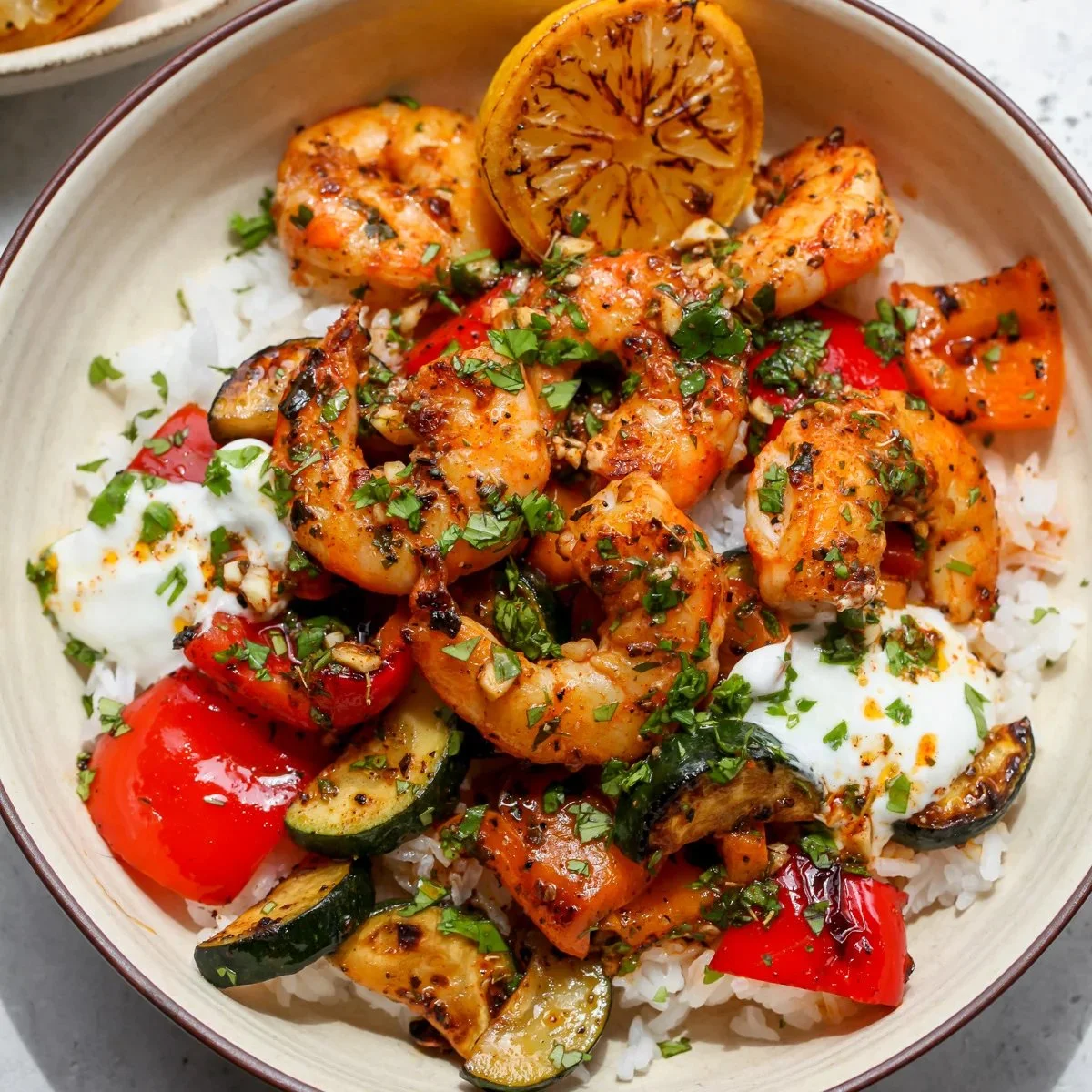 Quick Greek Shrimp Bowls