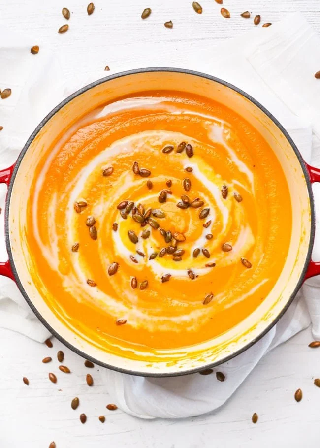 Roasted Butternut Squash and Carrot Soup