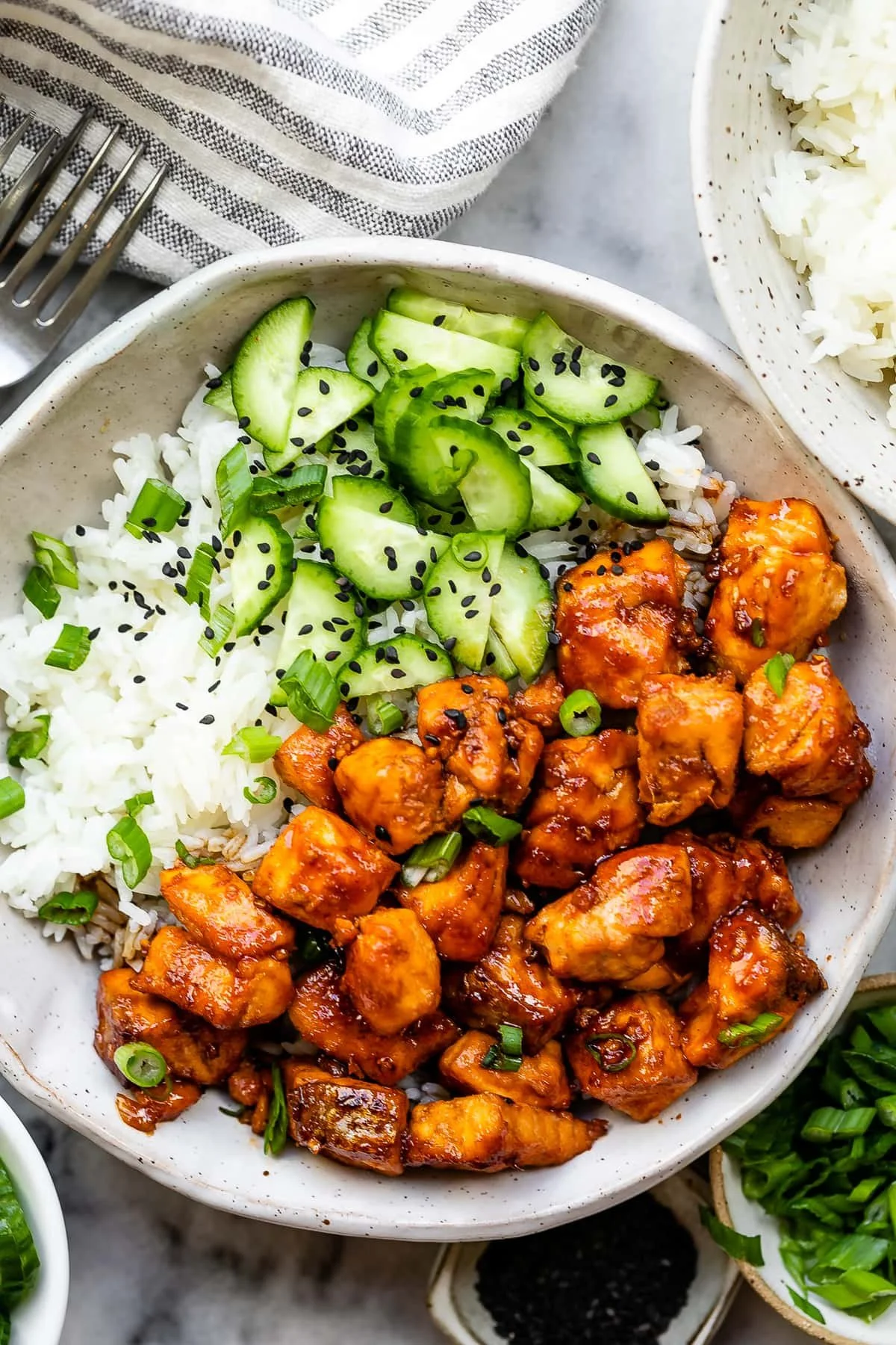 Savory Korean Salmon Rice Bowl