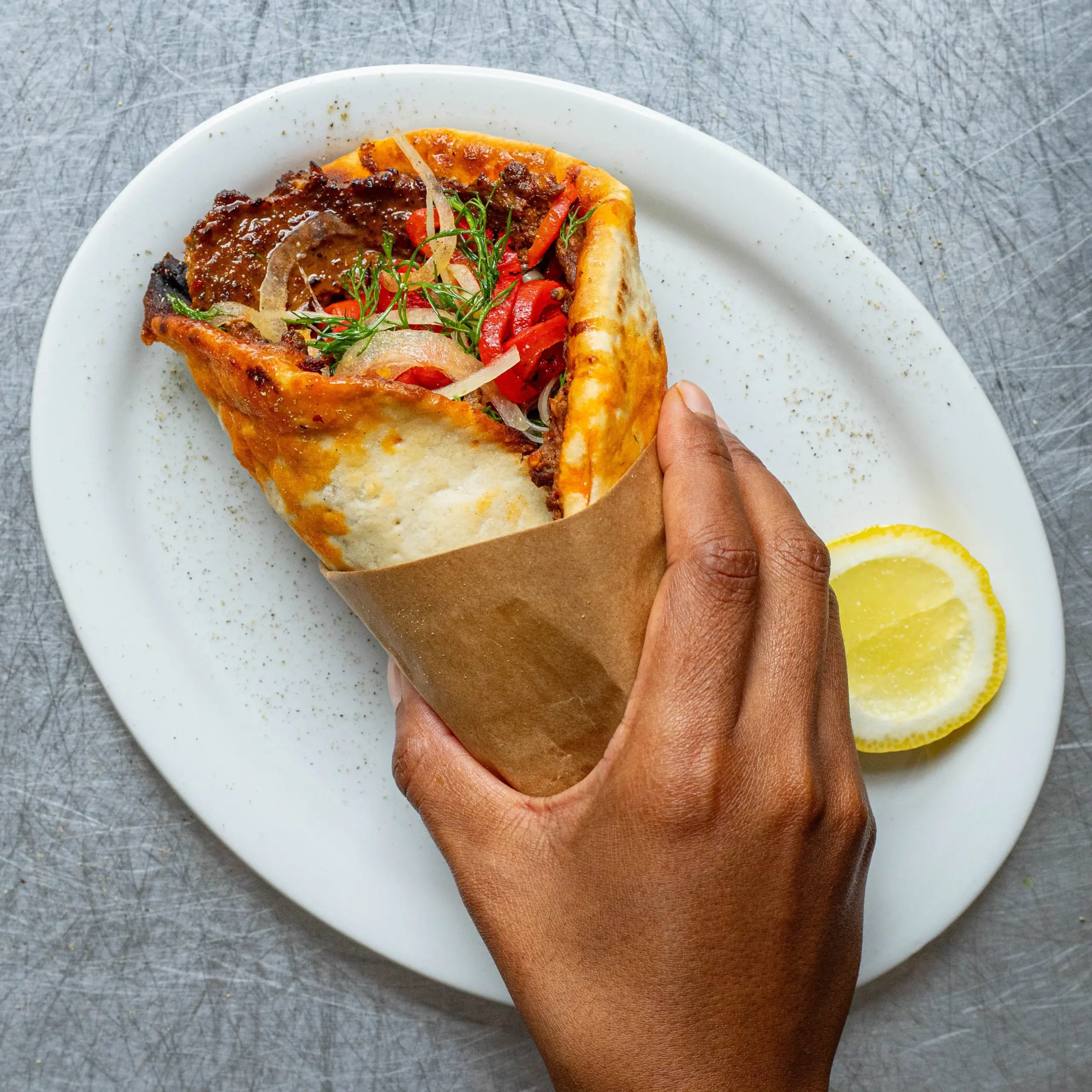 Smashed Merguez Flatbread Bites