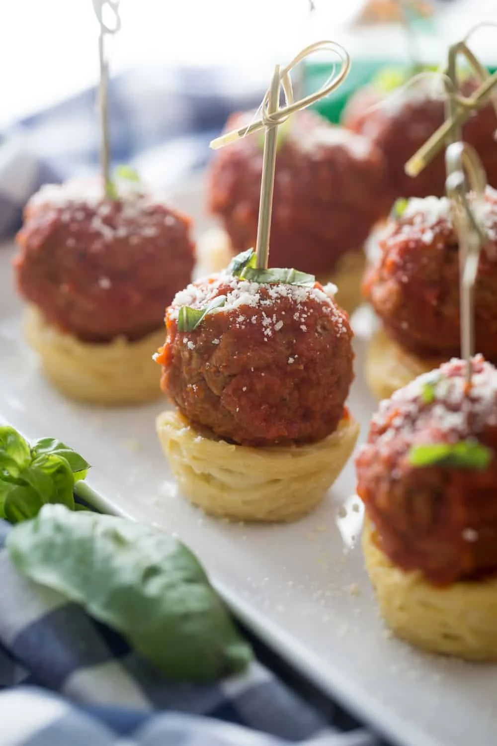 Spaghetti Skewer Appetizers