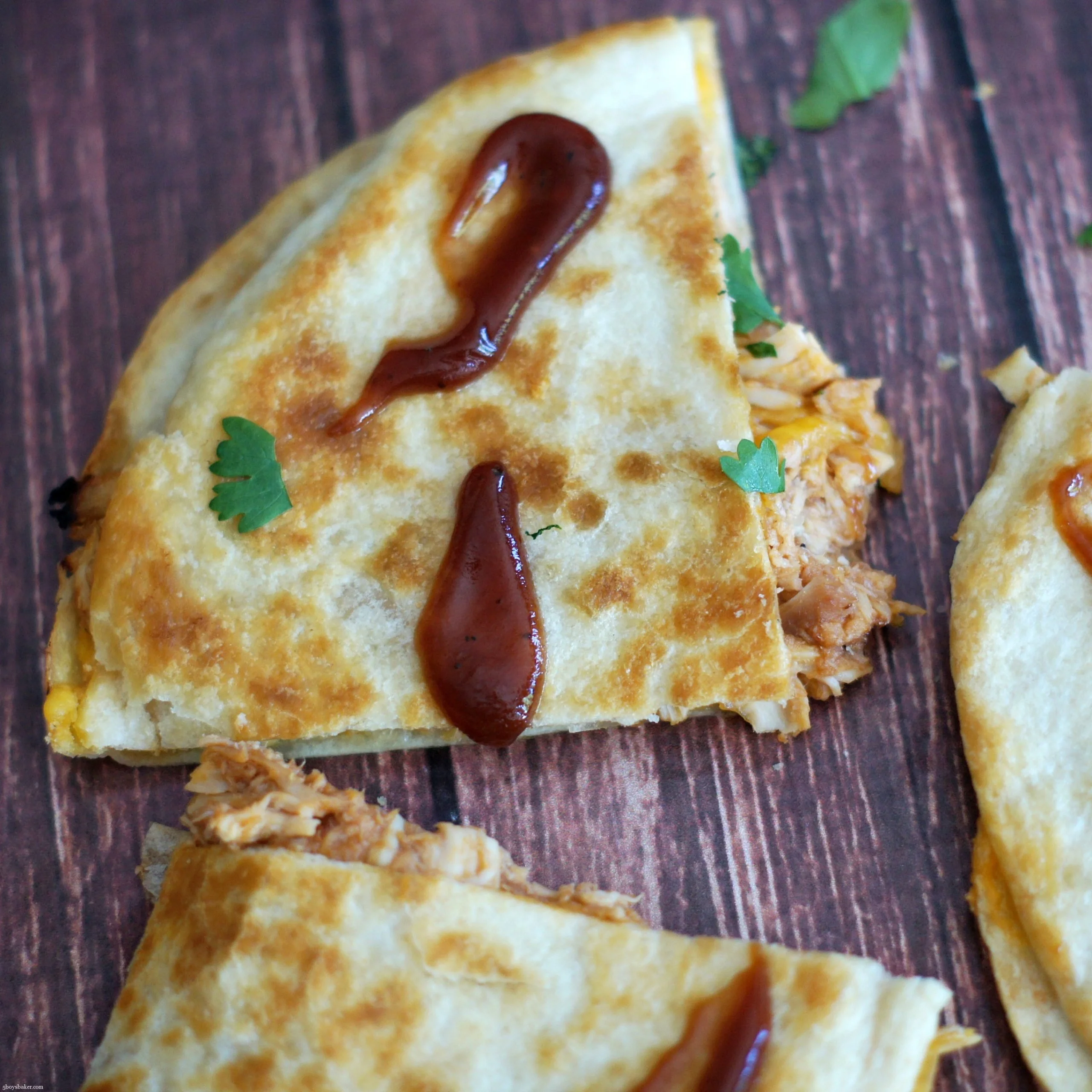 Spicy BBQ Chicken Quesadillas