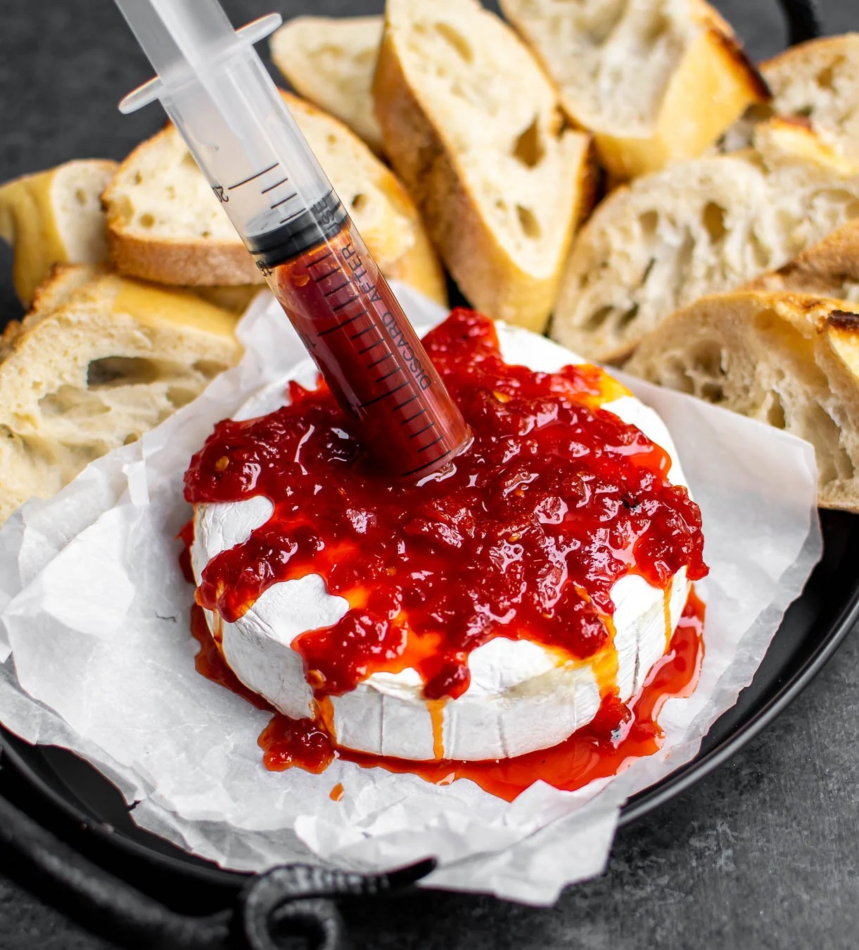 Spooky Bloody Brie Bake