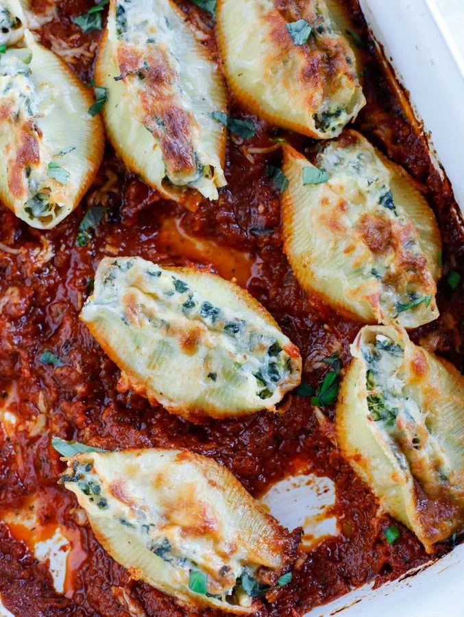 Stuffed Shells with Spinach and Artichokes