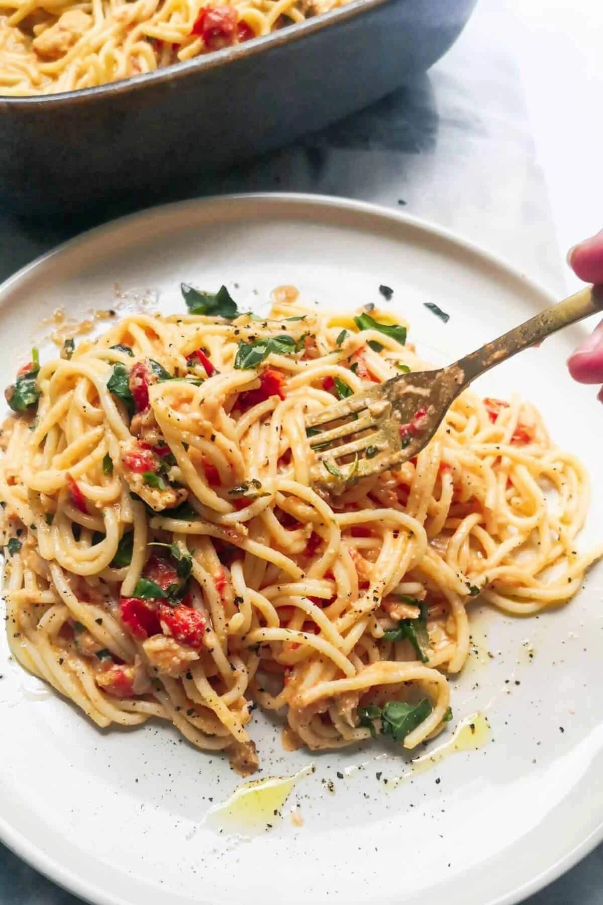 Tomato Burrata Pasta Bake